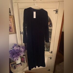 Blue  Long Sleeve Sheath Cocktail Dress